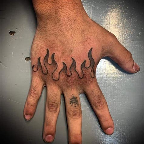 flame tattoo hand|realistic flame tattoos.